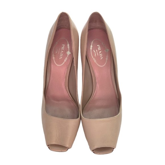 Prada Pee Toe Leather Pump - Picture 3 of 10